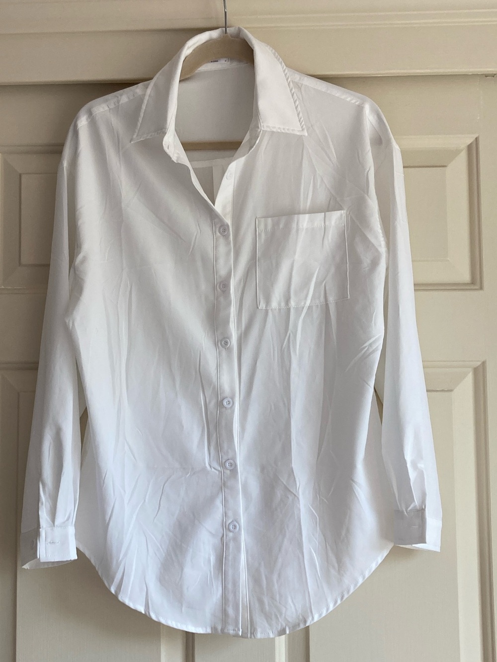 Classic Relaxed White Shirt Sz S